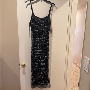 Elegant Black Beaded Dress